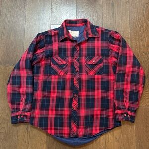 Vintage Sears Wearmaster Plaid Flannel Jacket Quilted Size Large